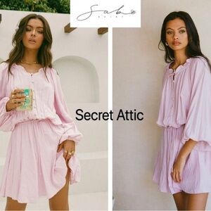 Sabo Skirt Pink Long Sleeve Dress